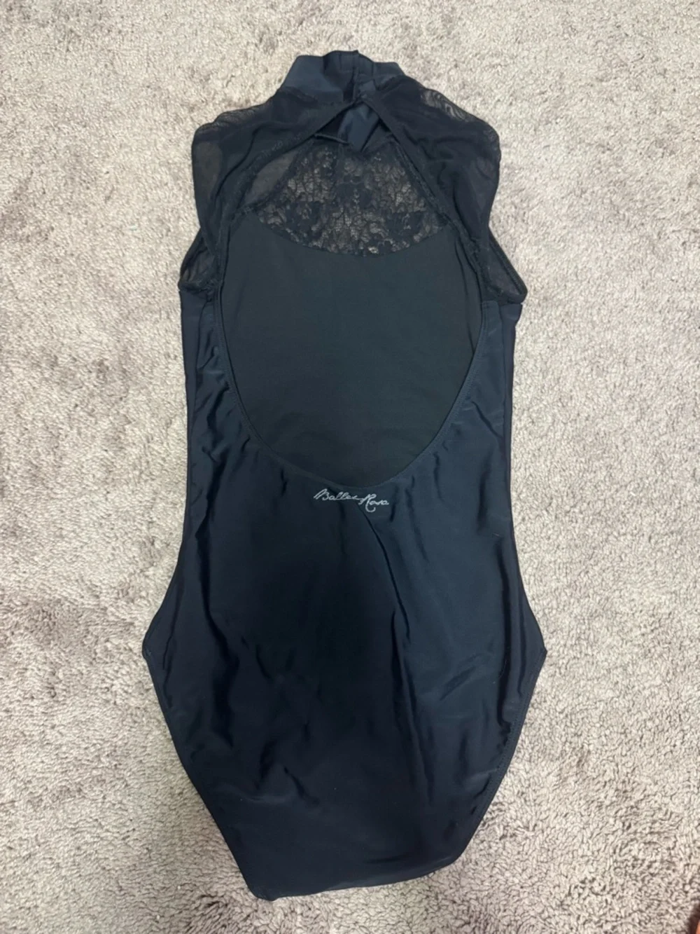 Black Lace So Danca Ballet Rosa Leotard. Halter top - Picture 2 of 3